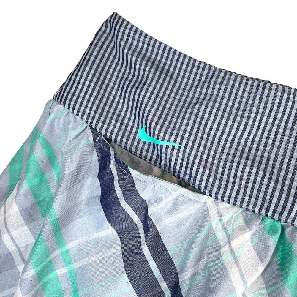 Nike Golf Sport Dri-Fit Plaid Teal Golf Skirt - Picture 4 of 11